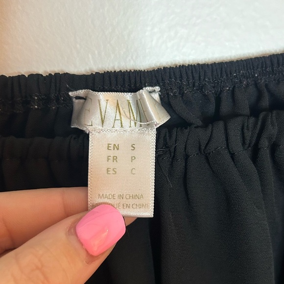 REVAMPED size S, black blouse, long sleeve, banded cuffs and hem. Light weight - Picture 3 of 4